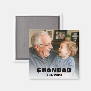 Aimant Photo souvenir moderne de grand-père Est année