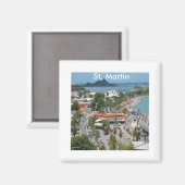 Aimant Photo St. Martin et Marigot Bay (Recto/Verso)