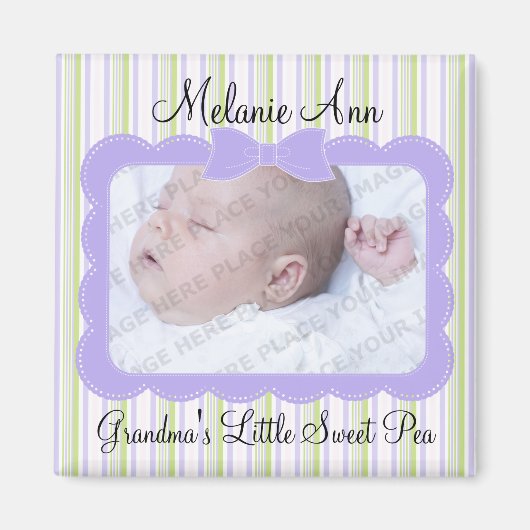 Aimant Photo Sweet Baby Pea (Devant)