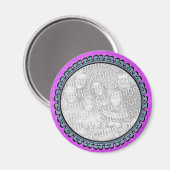 Aimant photo Turquoise et violet (Recto/Verso)