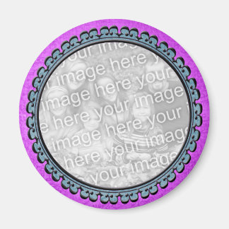 Aimant photo Turquoise et violet