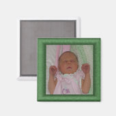 Aimant photo vert (Recto/Verso)