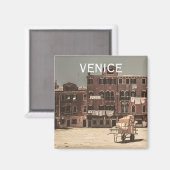 Aimant photo vintage de Venise (Recto/Verso)