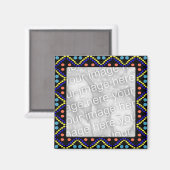 Aimant photoframe à points colorés (Recto/Verso)