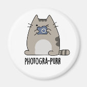Aimant Photograh-purr Funny Chat Photographe Pun (Devant)