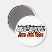 Aimant Photographe...Ajouter Bière (Recto/Verso)