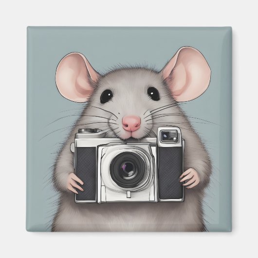 Aimant Photographe de Cute Rat (Devant)