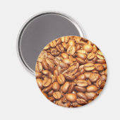 Aimant Photographie de grains de café (Recto/Verso)