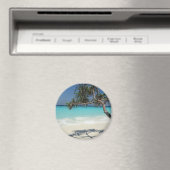 Aimant Photographie de la scène de plage Tropical Blue Oc (In Situ (Lave-vaisselle))