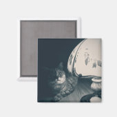 Aimant Photographie de style noir de chats et lampes (Recto/Verso)