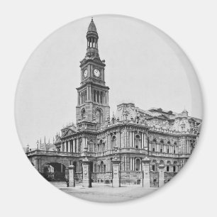 Aimant Photographie vintage c1898 d'hôtel de ville de