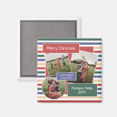 Aimant Photos encadrées Retro Moderne Noël (Recto/Verso)