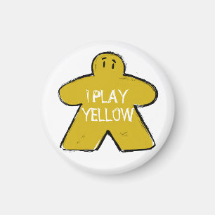 Aimant Phrase drôle Grunge Jaune Meeple Joueur de plateau