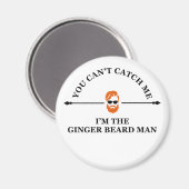 Aimant phrase drôle sur ginger bebe man (Recto/Verso)