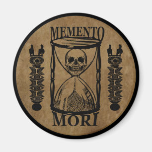 Aimant Phrase latin - Saisir le Jour - Crâne Memento Mori