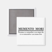 Aimant Phrase latine - Memento Mori (Recto/Verso)