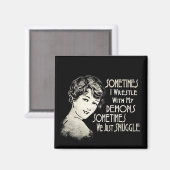 Aimant Phrase Sarcastique Femen Mème Parfois Je Lutte (Recto/Verso)