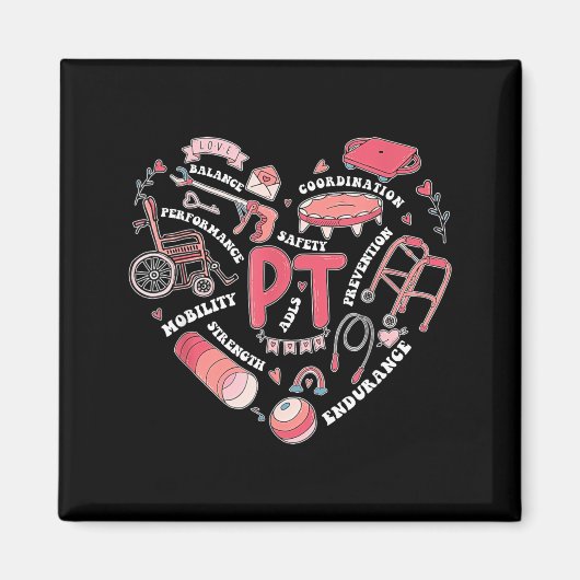 Aimant Physical Therapy Pt Valentine Heart Shape Physical (Devant)