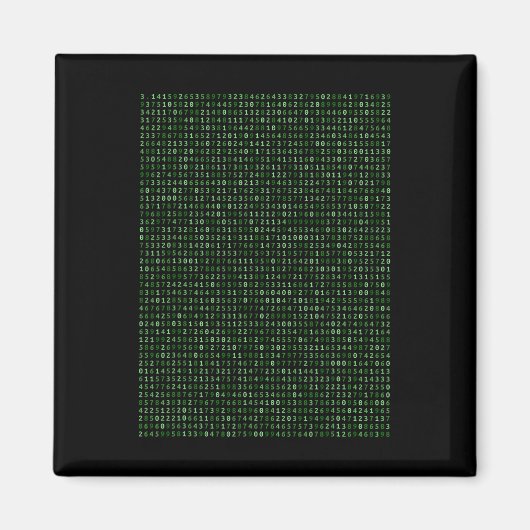 Aimant Pi 2025 Chiffres Matrice Conception Cool Pour Math (Devant)