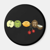 Aimant Pi Day, Pi on Differents Fruits (Devant)