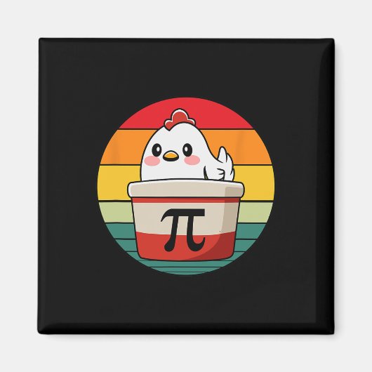 Aimant Pi Day Picken Pot Pie Math Professeur de sciences (Devant)