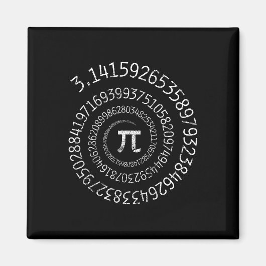 Aimant Pi Day Shirt Spiral Pi Math Conception Pour Pi Day (Devant)