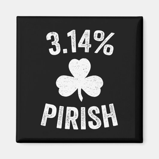 Aimant Pi Day St. Patrick's 3.14 Irish Funny Pirish Math (Devant)