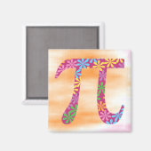 Aimant Pi de printemps © Symbole des maths florales Aiman (Recto/Verso)