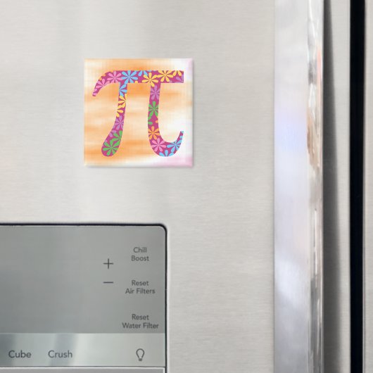 Aimant Pi de printemps © Symbole des maths florales Aiman (In situ (réfrigérateur))