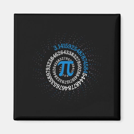 Aimant Pi Jour Math Geek Nerd 3.1415 Numéro Irrationnel P (Devant)