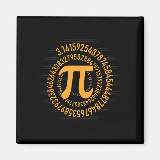 Aimant Pi Jour Math Geek Nerd 3.1415 Numéro Irrationnel P (Devant)