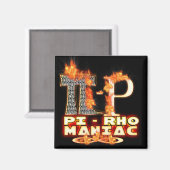Aimant Pi - Rho MANIAC - LETTRES GRECQUES FLAMMÉES (PYRO) (Recto/Verso)