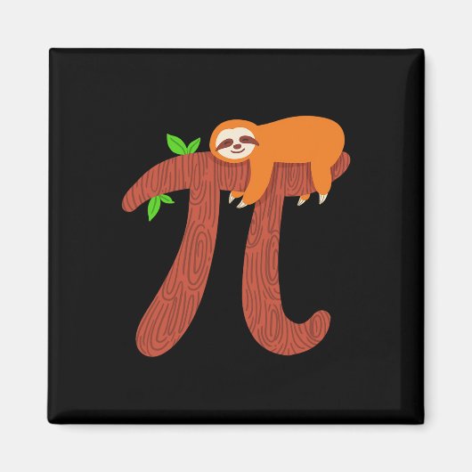 Aimant Pi Sloth Math Mathematicique Enseignant Don (Devant)
