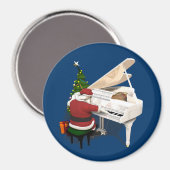 Aimant Pianiste du Père Noël (Recto/Verso)