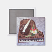 Aimant piano à queue au chocolat (Recto/Verso)