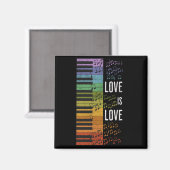 Aimant piano arc-en-ciel (Recto/Verso)