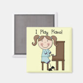 Aimant Piano - Chemises et cadeaux féminins (Recto/Verso)