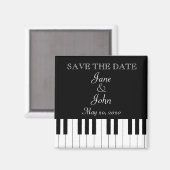 Aimant Piano Clavier Musique Mariage Enregistrer La Date (Recto/Verso)