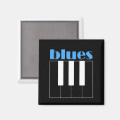 Aimant piano cool blues (Recto/Verso)