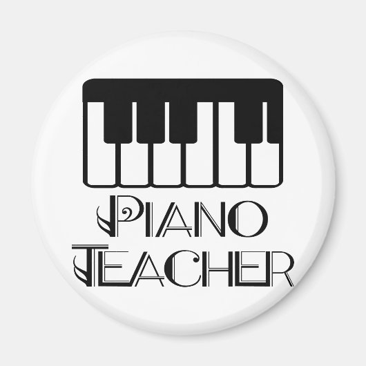 Aimant Piano Enseignant Clavier Musique (Devant)