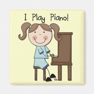 Aimant Piano - T-shirts et cadeaux femelles