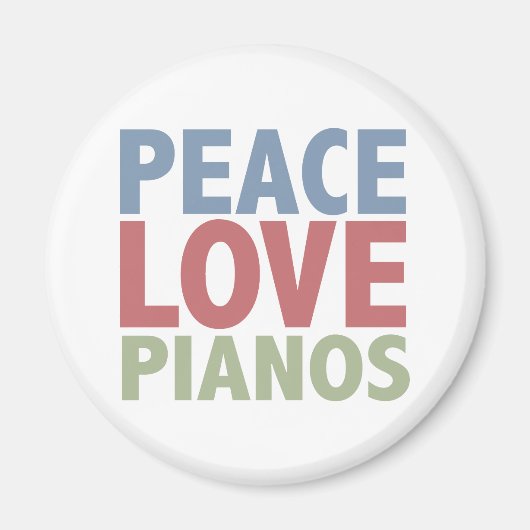Aimant Pianos Peace Love (Devant)