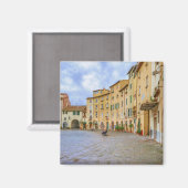 Aimant Piazza Anfiteatro, Lucca City, Italie (Recto/Verso)