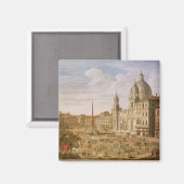 Aimant Piazza Navona, Rome, en direction sud du Palazzo (Recto/Verso)