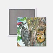 Aimant Pic Et Écureuil (Recto/Verso)