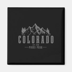 Aimant Pic Pikes Colorado Ét. 1806 Montagnes Vintage État