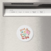 Aimant Pick Flowers, not Fights - Fleurs mignonnes et vib (In Situ (Lave-vaisselle))