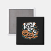 Aimant Picking Crew Funny Citrouille Patch Costume d'Hall (Recto/Verso)