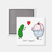 Aimant Pickle aime l'aimant de la crème glacée (Recto/Verso)