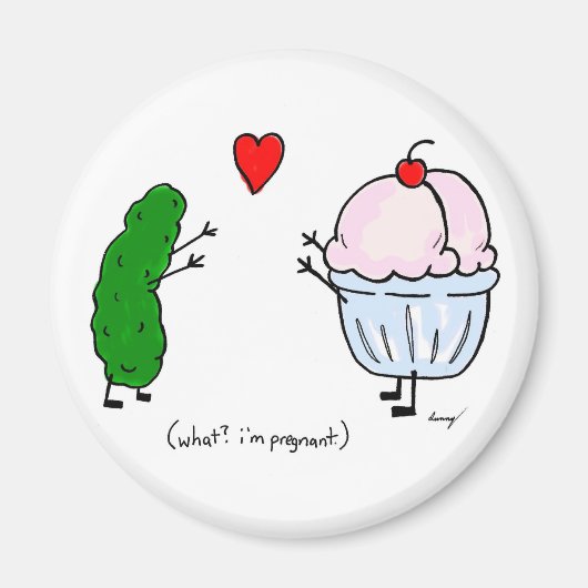 Aimant Pickle aime l'aimant de la crème glacée (Devant)